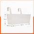 LEA Hanging Metal Pot Holders / Planters for Home / Balcony / Garden | White - Set of 2